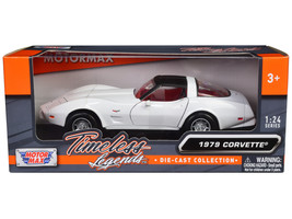 1979 Chevrolet Corvette C3 White with Black Top and Red Interior &quot;Timeless Le... - £32.04 GBP