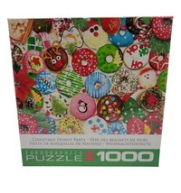 Eurographics 1000 Pieces Christmas Donut Party Jigsaw Puzzle 19 1/4in x ... - $34.99