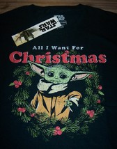 Star Wars The Mandalorian Baby Yoda Christmas T-Shirt Mens Small New The Child - £14.87 GBP