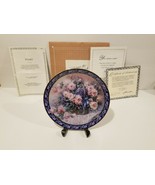 Collector Plate - Roses 576L Lena Liu&#39;s Basket Bouquets (Bradex 84-G20-7... - £11.60 GBP