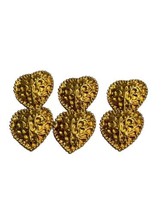 ST JOHN Replacement Buttons 6 Gold-tone Heart Shaped Shank For Blazer Jacket - $39.59