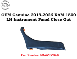 6MA65LC5AB OEM 2019-2026 RAM 1500 Left Side Cluster Instrument Panel Clo... - $24.74