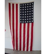 Huge Antique 48 Star 5 ft X 9.5 ft  American Flag Cloth WW2 Era Royersfo... - €378,41 EUR