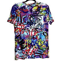 Alexander McQueen Graffiti Mini T-Shirt Shift Dress Spell out Streetwear Fashion - £112.74 GBP