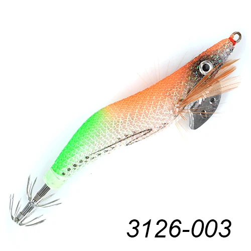 FTK Fishing Lure Lead Sinker 2.0#2.5#3.0#3.5# Squid Hook Wood Shrimp Baits 3D Ey - £48.29 GBP