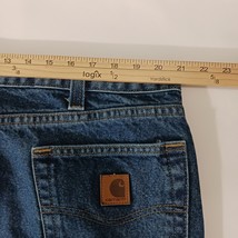 Carhartt Men's Blue Denim Workwear Jeans Measured Size (42×29) image 15