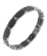 Victorian Style Black Ceramic Tungsten Magnetic Therapy Bracelet 8 1/2in... - £47.39 GBP