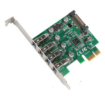 Pci-E To 4Port Usb3.0 Hub Adapter Expansion Card With Low Profile Bracke... - £26.70 GBP