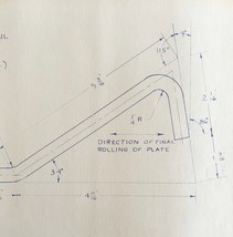 1971 Railroad Bangor Aroostook Flange Rail Support Blueprint H41c DWDD13 - $84.36