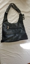 D&#39;eBo Faux Leather Soft Shoulder Bag Purse Black New Medium Size Silver ... - £22.74 GBP