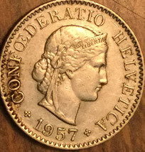 1957 Switzerland 5 Rappen Coin - £1.64 GBP