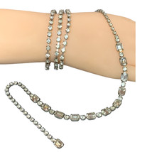 Vintage Rhinestone Bracelet 7” And Necklace 15” Long - $85.50