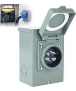 30 Amp Nema L14-30P Power Inlet Box For 4 Prong Generator Cord,, Etl Lis... - $780.28 MXN