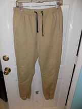 American Eagle Khaki Joggers Casual Drawstring Pockets Size S Men's EUC - $30.26