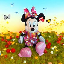 NWT Disney's Minnie Mouse Ty Sparkle Pink Purple Polka Dots Bow Heels 16... - $18.99
