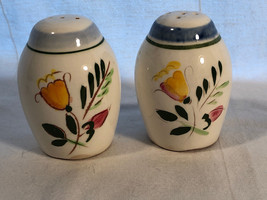 Pair Of Stangl Fruit And Flowers Salt And Pepper Shakers - £15.97 GBP