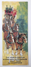 Budweiser Clydesdale Horses St. Louis MO Vintage 1970s Brochure Info History Ad - £11.19 GBP