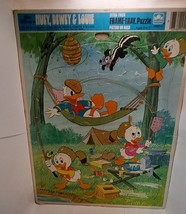 Vintage Golden Disney Donald Duck Huey Dewey and Louie Camping Frame Tray Puzzle - £11.21 GBP