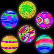 6 Pcs 9 Inch 10 Inch Mixed Bright Ball With Pump Set Led Light Up Inflatable Bal - £31.01 GBP