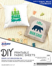 Avery Iron-On Transfer Sheets (3384), 8-Point 5 X 11&quot; Printable Fabric S... - £19.98 GBP