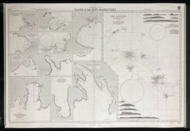 Nautical Map South Pacific Iles Marquises French Polynesia Admiralty 1963 - £50.15 GBP
