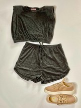 Mable crop top and short set in Black - size L - $37.62