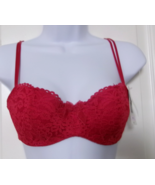 b.tempted&#39; by Wacoal  Ba;cpmette Underwire Bra size 32D Style 953144 Red... - $443.88 MXN