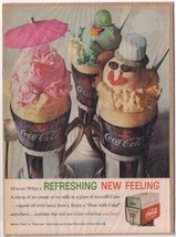 Vintage Print Ad Coca Cola Refreshing New Feeling 5 1/2&quot; x 7 1/2&quot; - £2.90 GBP