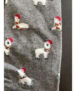 Men&#39;s Socks Gray Christmas Sheep Lamb Santa Hat String Lights  Size 6-12 - £8.99 GBP