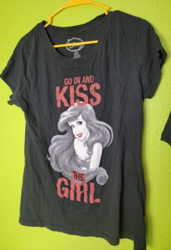 Disney Little Mermaid Shirt Go On And Kiss The Girl Original Ariel Youth 2XL - $16.90