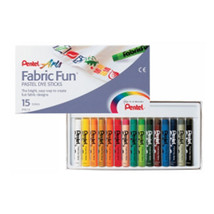 Pentel Arts Fabric Fun Pastel Dye Stick (Box of 15) - £14.51 GBP