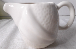 White Creme Color ceramic U.S. Pottery Creamer Stippled Orange Peel Wrap... - £11.67 GBP