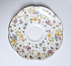 Vintage Foley Bone China EB &amp; Co. Floral Chintz Pattern 5.25&quot; Saucer Rare! - £31.13 GBP