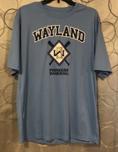 Wayland Baptist University Pioneers Baseball Shirt Large Blue A4 - $12.19