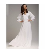 Sexy Deep V-neck Summer Long Sleeves Elegant  Dresses - $47.01 CAD