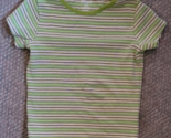 Kid's Girl Connection Shirt Size Small 6/6X Multicolor Stripe Short Sleeve - $7.99
