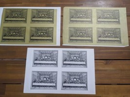Lot Of (3) Custom Prints Of The Last Supper 17 1/2&quot; X 11&quot; - $35.63