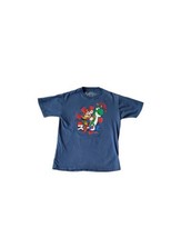 Nintendo Mario Yoshi Japanese Graphic 2009 Video Game T-Shirt Youth Large Blue - £12.57 GBP