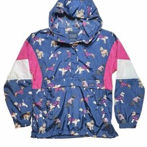 Simply Southern Womens Medium 1/2 Zip Pullover Windbreaker Jacket AOP Dog Print - £22.93 GBP