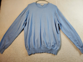 Peter Millar Sweater Mens Size Large Blue Cotton Long Sleeve Round Neck ... - $24.34