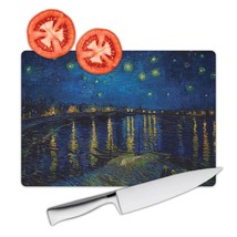 Starry Night Vincent Van Gogh : Gift Cutting Board Famous Oil Painting Art Artis - £22.92 GBP