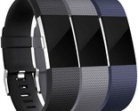 Bands Replacement Compatible With Fitbit Charge 2, 3-Pack, Large Gray/Bl... - $14.99