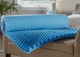 Foam Mattress Overlay Convoluted Topper  - Blue - 72 L x 33 W x 2 H Inch... - €48,06 EUR