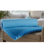 Foam Mattress Overlay Convoluted Topper  - Blue - 72 L x 33 W x 2 H Inch... - €48,07 EUR