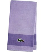 LACOSTE Purple Lilac Big Crocodile Bath Towel Measures 30&quot; x 52&quot; - £17.08 GBP
