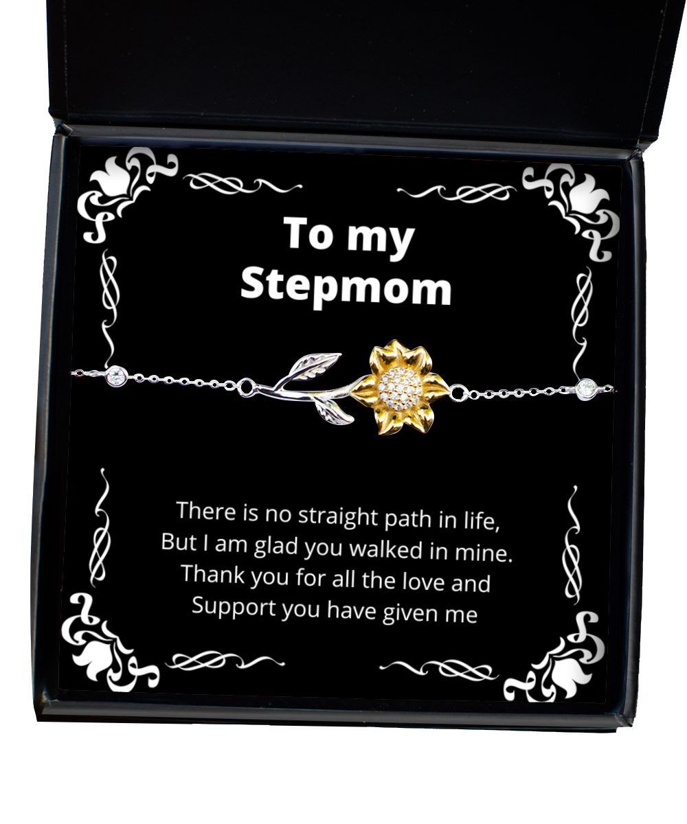 Primary image for To my StepMom, No straight path in life - Sunflower Bracelet. Model 64042 
