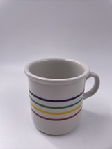 QUD15 by Quadrifoglio Coffee Mug Green &amp; Yellow Rings No Trim - £6.31 GBP