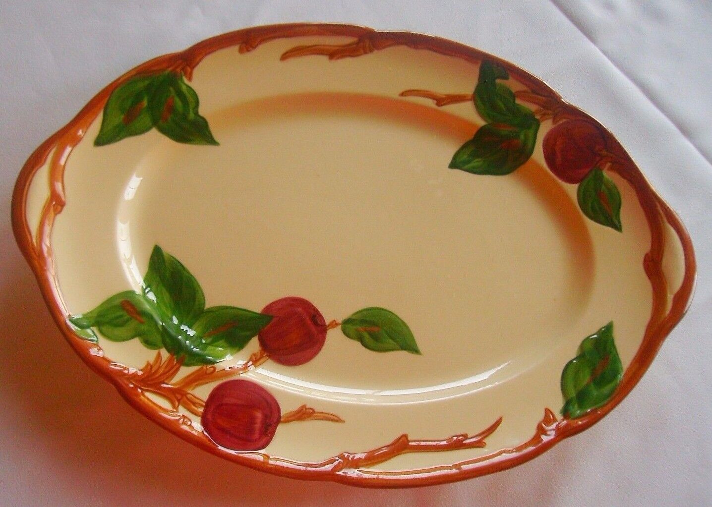 Vintage Franciscan Earthenware  Apple Pattern 14.5&quot; X 10&quot; Serving Platter - $20.89