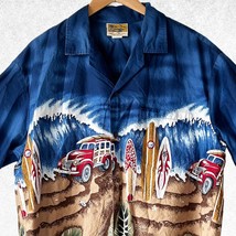 Winnie Fashion Hawaiian Shirt Surfboards Woody Cars Coconut Buttons-Mens... - $33.20