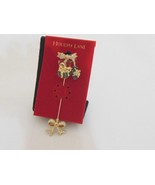 Holiday Lane  3 3/4 &quot;Gold Tone Gift Lapel Pin CHR340 $24 - $200.86 MXN